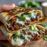 Vibrant Cinco de Mayo taco bar featuring seasoned chicken, beef, beans, and colorful toppings arranged for interactive dining.  