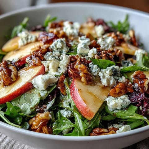 A vibrant Mixed Greens and Apple Bowl with crisp apple slices and red onion on a bed of greens, ready for lunch.
