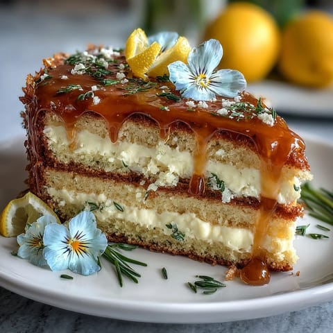 Spring Naked Cake with Edible Flowers and Lemon Curd, a light dessert layered with zesty curd and pillowy whipped cream, decorated with vibrant edible blooms.