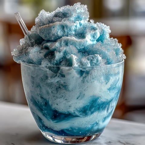Fluffy, frosty TikTok Cloud Slushie with icy lemon-lime soda and creamy condensed milk.