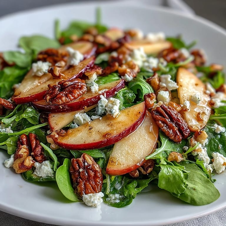 Serve this easy Apple and Walnut Salad as a refreshing side with grilled chicken, topped with toasted walnuts for extra crunch.