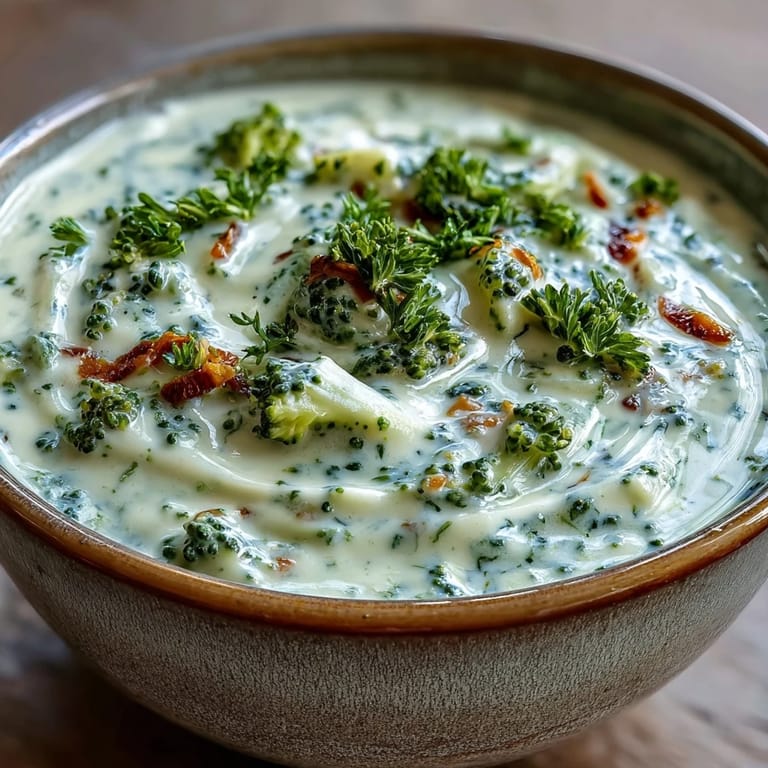 This easy homemade creamy vegetable soup is served hot in a rustic bowl, perfect for a cozy vegetarian dinner.  