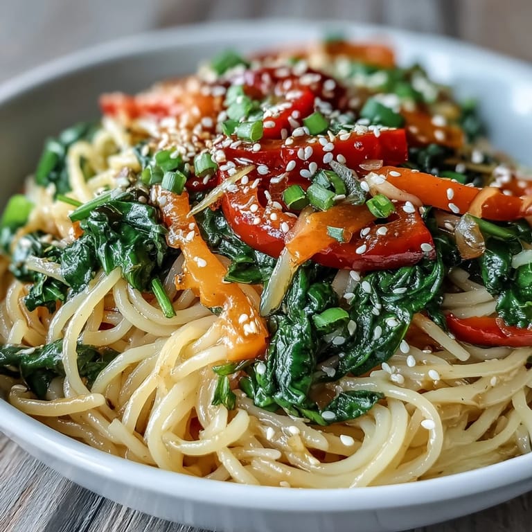 Quick Asian fusion Shirataki Noodle Bowl tossed in a fragrant garlic-ginger sauce, ready to eat in under 30 minutes.