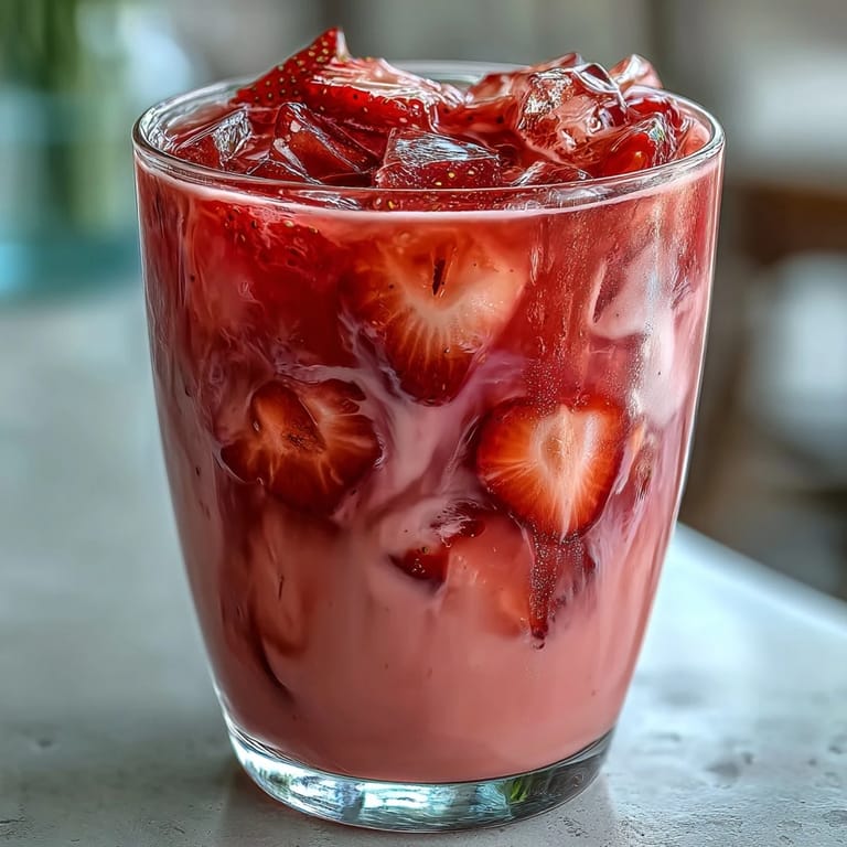 Sweet-tart pink Starburst-inspired refresher bursting with berry acai and lemonade flavors, served over ice for a cooling treat.