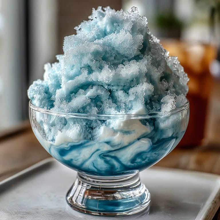 Whipped soda slushie with sweetened condensed milk, offering a dreamy, fluffy texture in every sip.