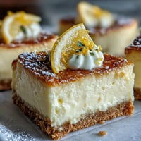 Creamy Skyr Lemon Cheesecake Bars chilled for refreshing, tangy dessert perfection.